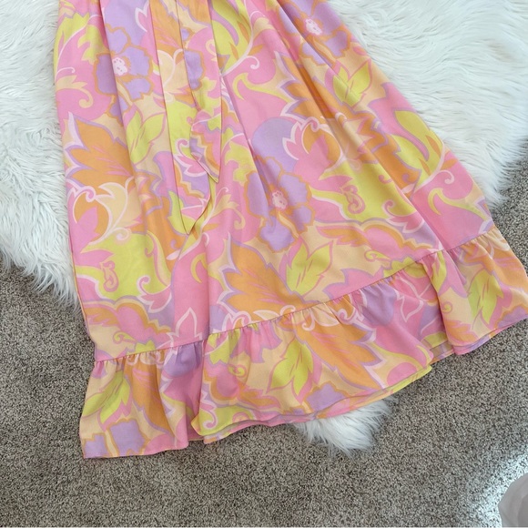 ASOS Retro Floral Halter Belted Mod Maxi Dress - Picture 16 of 16